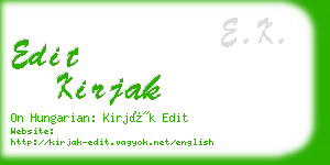 edit kirjak business card